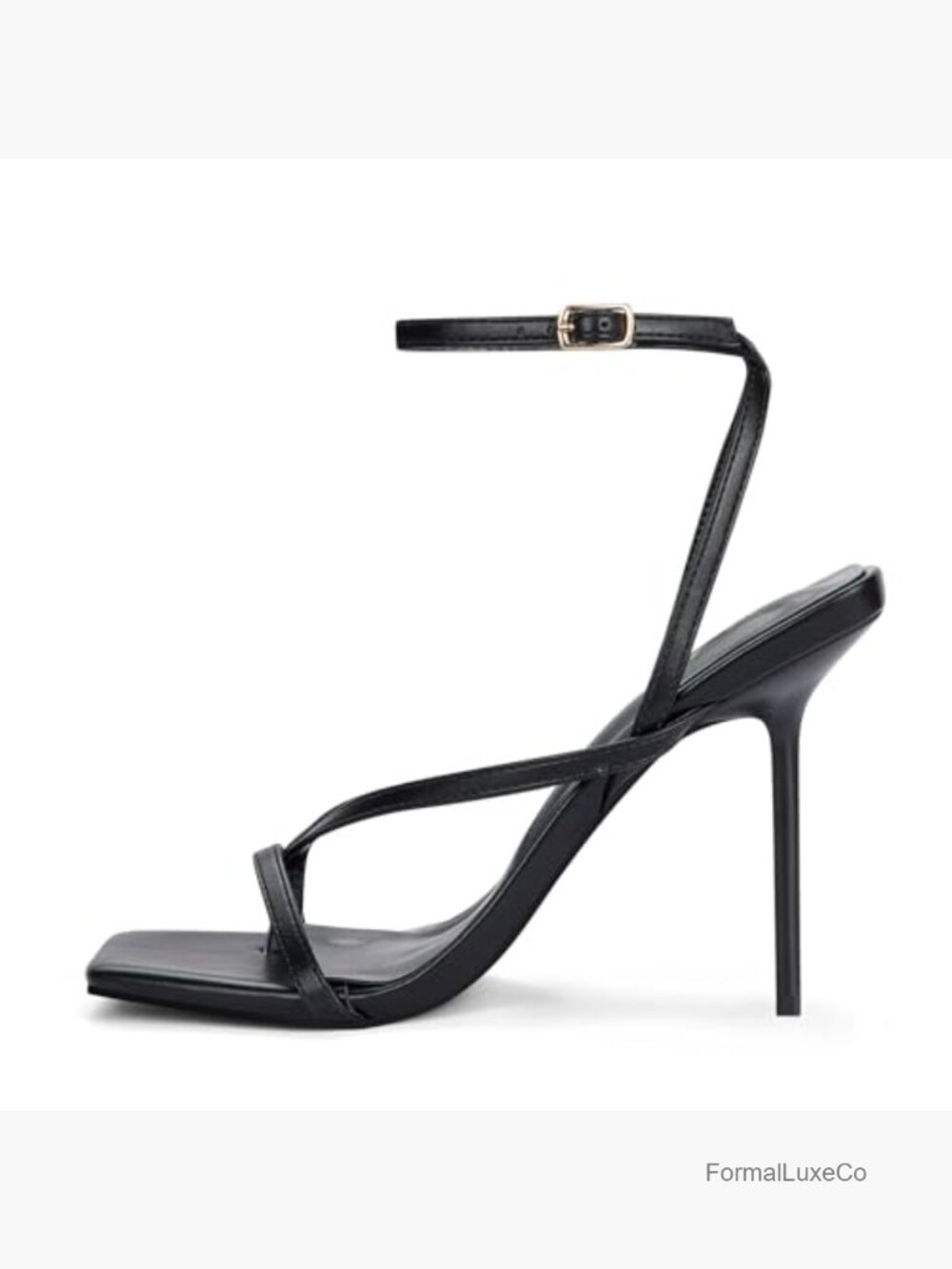 Elisabet Tang Thong Heeled Sandals Women Square Toe Ankle Strap Dress Shoes - Picture 5 of 7